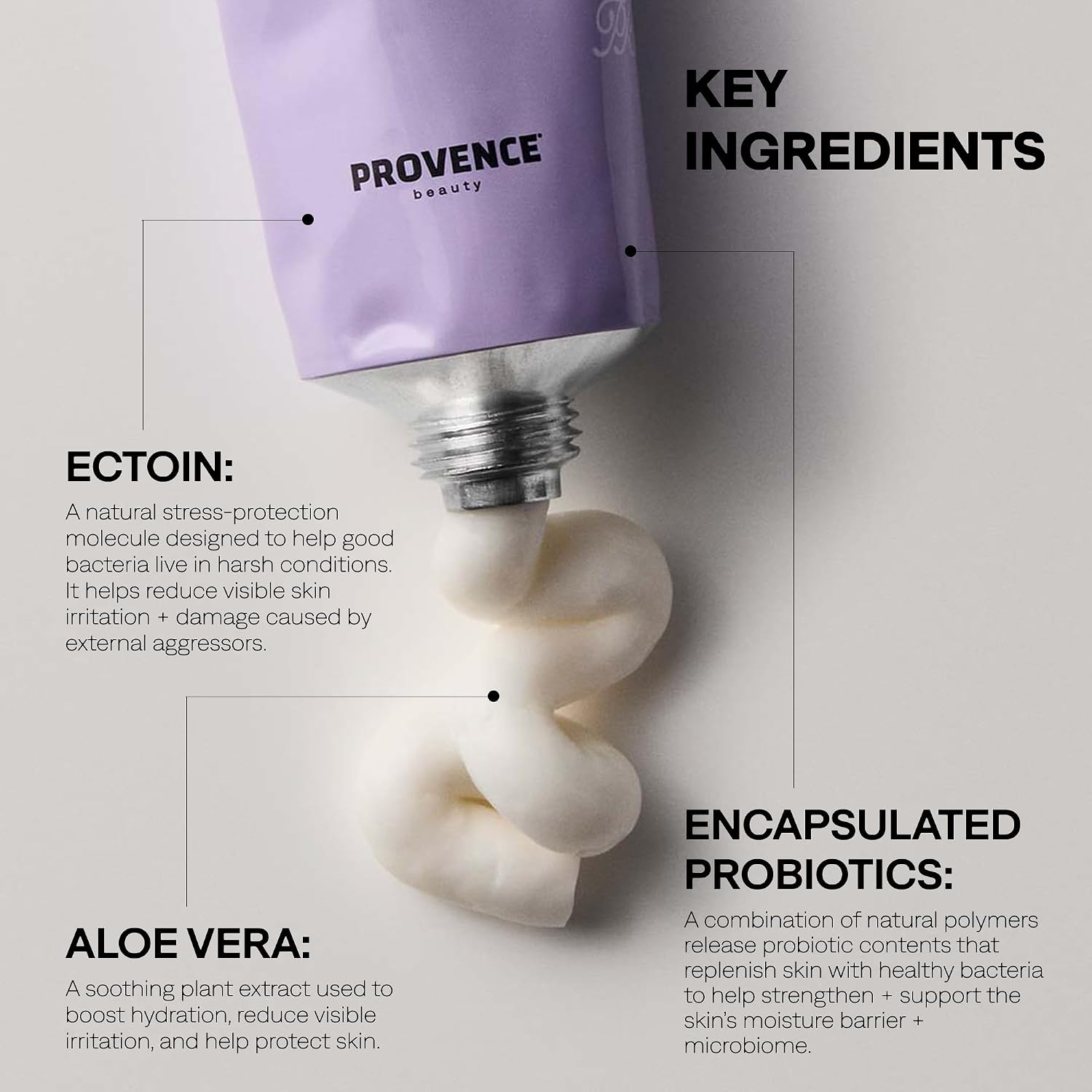 Provence Beauty BARE LUMIÈRE Skin Barrier Repair Cream – 5-in-1 Face Moisturizer with Ectoin, Encapsulated Probiotics & Aloe Vera – Hydrates, Primes, Boosts Glow & Strengthens the Skin – 2 fl oz