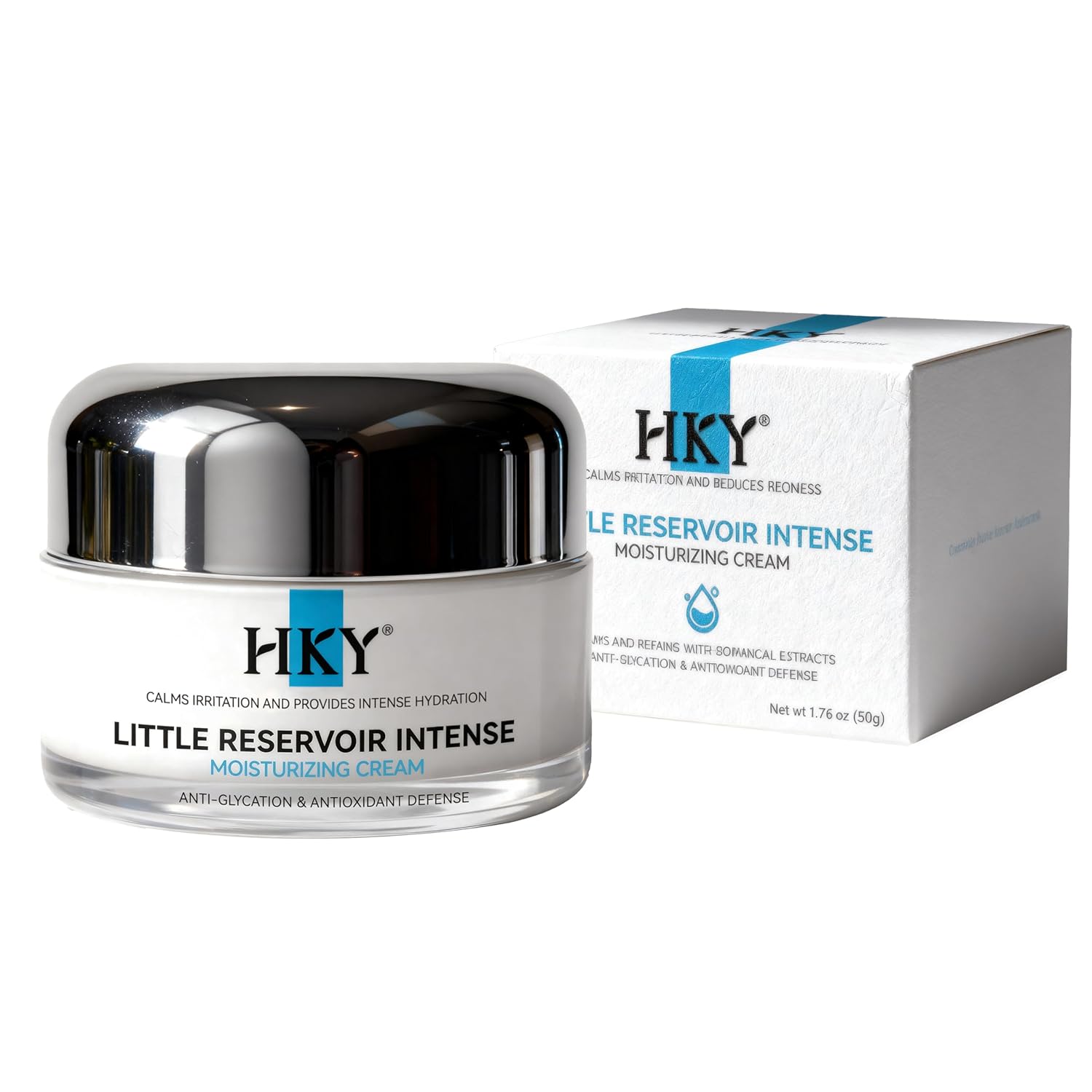 HKY Face Cream with Snow Mushroom & Lotus Root – Deep Hydrating Moisturizer for Dry & Sensitive Skin | Panthenol, Yam Extract, Okra Extract | Lightweight Korean-Inspired Skincare 50ml