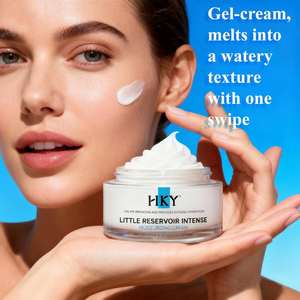 HKY Face Cream with Snow Mushroom & Lotus Root – Deep Hydrating Moisturizer for Dry & Sensitive Skin | Panthenol, Yam Extract, Okra Extract | Lightweight Korean-Inspired Skincare 50ml
